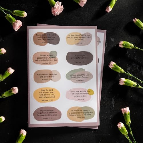 DiverseBee Motivational Bible Verse Stickers, Inspirational Pack (Faith)