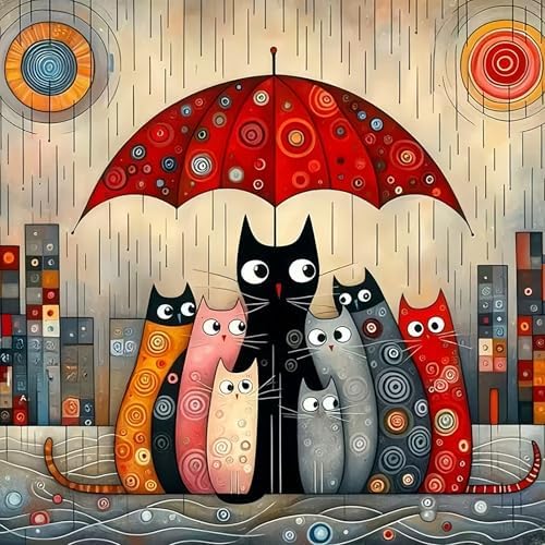 Axquilon Cat Diamond Art Kits for Adults 12x12 inch