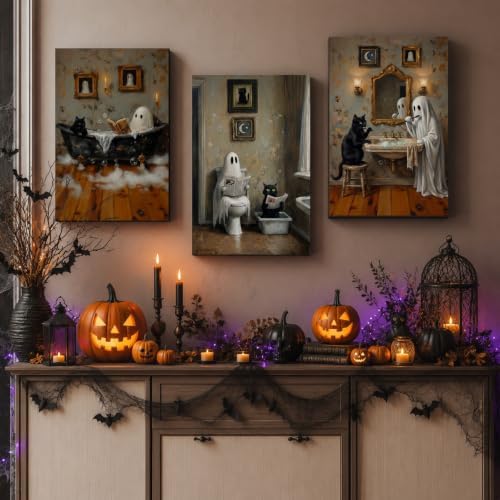 Halloween Paint by Numbers Kit for Adults Framed with Easel, 8x12 in