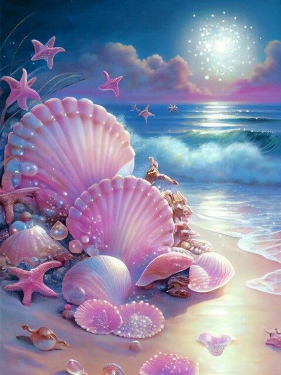 Diamond Art Kits for Adults,Beach Diamond Painting Kits for decor 12x16Inch | Dorwendis Beach Scenery Diamond Painting Kits for Beginners, DIY 5D Full Round Drill Gem Arts for Home Wall Decor 12x16 Inch