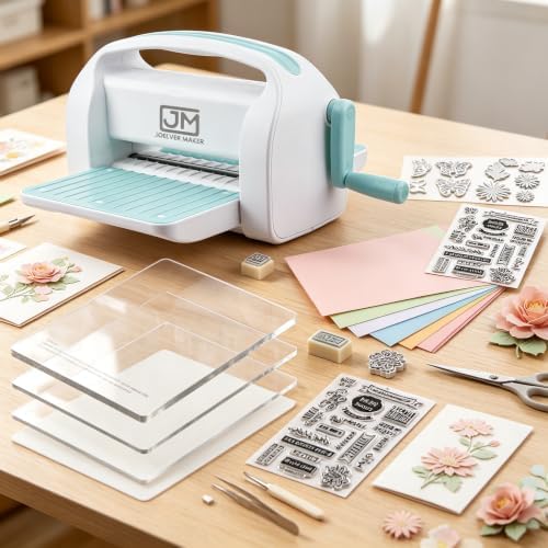 Die Cutting Machine for Card Making, Foldable Embossing Machine for Scrapbooking，DIY Paper Craft (Gift Box), 9" Openning