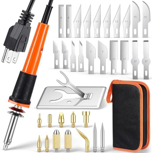 Honoson 42 Pcs Electric Hot Knife Cutter for Carving Craft Project, Orange