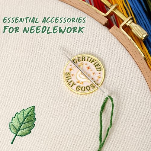 WUSUTE Funny Needle Minder, Certified Silly Goose Needle Minder Magnet for Cross Stitch, Embroidery Sewing Needlepoint Accessories for Crafter