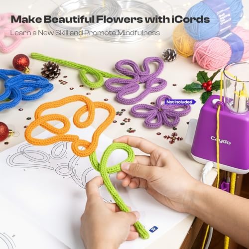 Caydo iCord Flower Starter Kit, 20 Flowers & 4 Leaves Pattern for Beginners