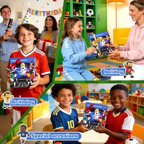 Paint with Water Coloring Books for Kids, Soccer Theme Learn & Color Art Set, Mess Free Watercolor Paint Kit, Painting Activity for Kids Ages 3-5 4-8, Arts and Crafts Drawing Gift Toy for Boy Girl