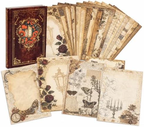 Vintage Scrapbook Paper- 192 Aesthetic Decorative Craft Pages, (4.3" x 6") for Junk Journaling, DIY Collage, Travel Diary & Scrapbooking Supplies