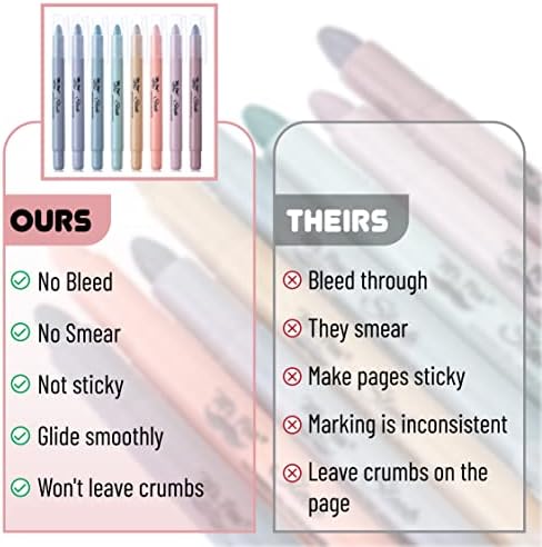 Mr. Pen- No Bleed Gel Highlighters, Morandi Colors, 8 Pack