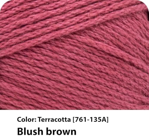 Lion Brand Yarn, 24/7 Cotton Yarn, Terracotta, Pink, 3 Pack