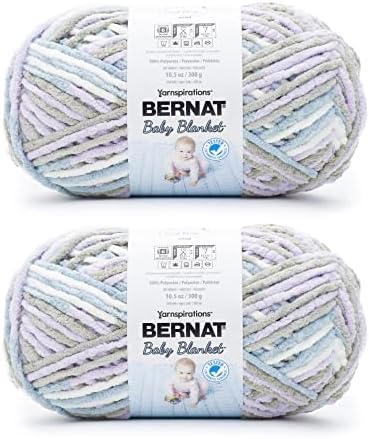 Bernat Baby Blanket Cloud Nine Yarn - 2 Pack of 300g/10.5oz - Polyester - 6 Super Bulky - 220 Yards - Knitting/Crochet