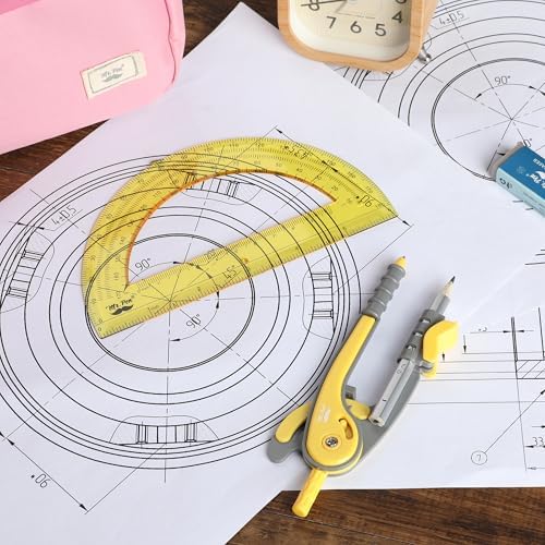 Mr. Pen- Geometry Compass and Protractor Set, 6 Inch Compass