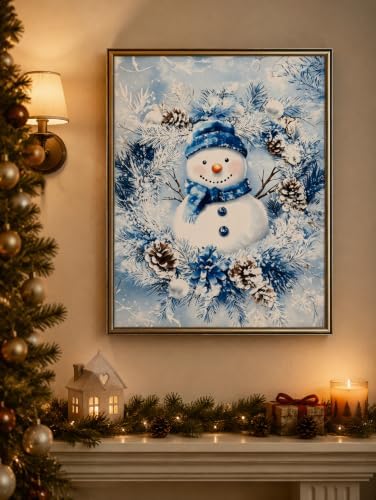 CraftBliss Snowman Paint by Numbers for Adults Beginner 12 x 16 Inch