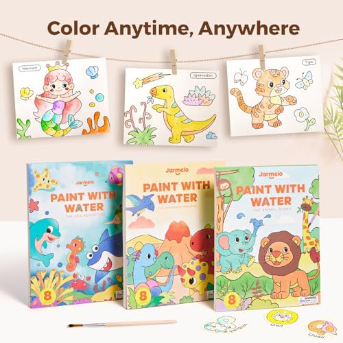 Jar Melo Paint with Water Books for Toddlers, Dinosaurs