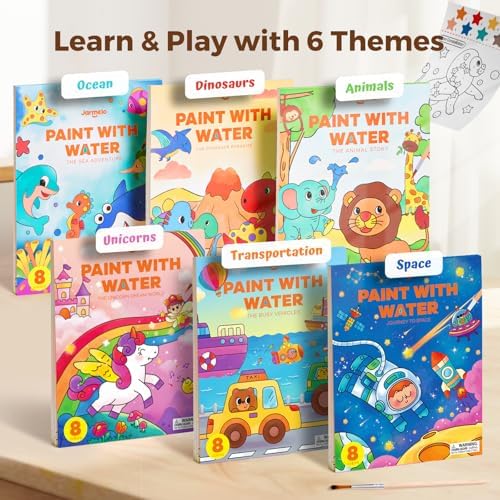 Jar Melo Paint with Water Books for Toddlers, Transportation