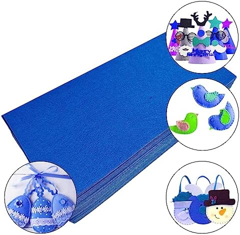 Jtnohx Self Adhesive Felt Sheets Adhesive Backed Felt Fabric Blue 4"x8"