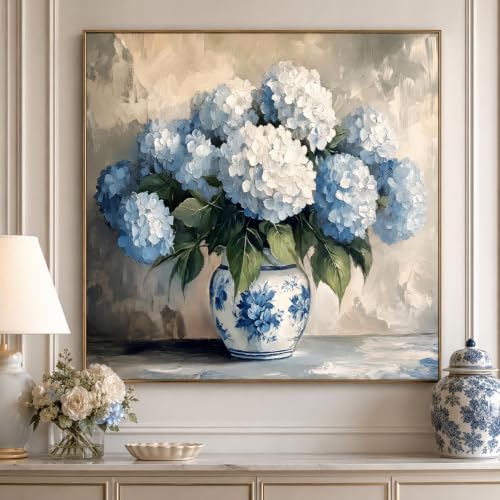 Diamond Art Kits for Adults,Vintage Hydrangea Diamond Painting Kits 14X14In