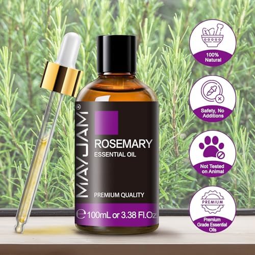 MAYJAM Rosemary Essential Oil for Hair Growth, Hair & Skin Care, 3.38FL.OZ