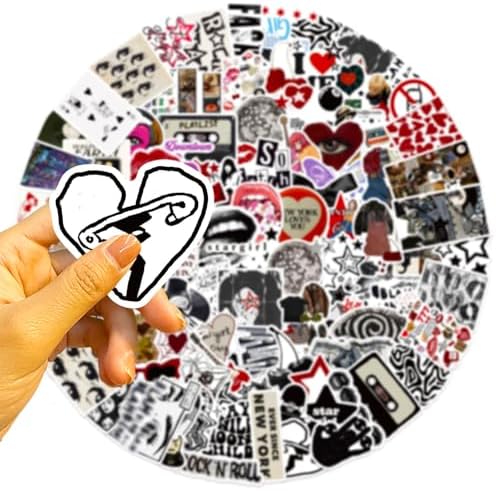 DothRayan Aesthetic Downtown Girls Stickers Pack, 100Pcs Cool Trendy Y2K Stickers for Water Bottle Funny Waterproof Sticker for Teens Adults Vinyl Decals for Laptop Skateboard Party Supplies