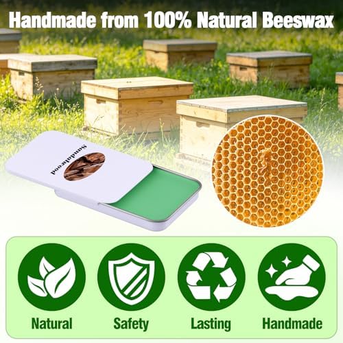 Scented Diamond Painting Wax, Handmade Natural Beeswax for Diamond Art Painting Pen, Long-Lasting Stickiness No Residue Drill Wax with Picker Tool, Diamond Art Accessories and Tools (Sandalwood)