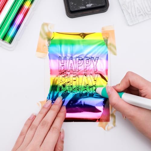 Hot Foil Roll & Hot Heated Foil Pens Set,Foil Quill Starter USB Heat Foil Pen for Scrapbooking Tool Kits Gold Hot Foil Roll for Card Making Craft Scrapbooking Drawing Pen with USB Cable DC5V