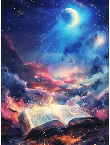 Diamond Art Kits for Adults, Magic Book Diamond Painting Kit, 12 x 16 Inch