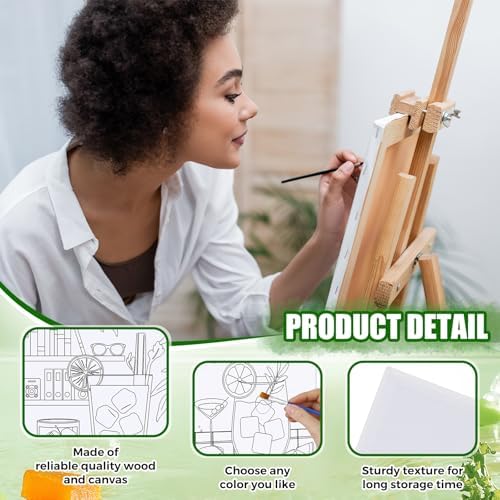 Sherr 20 Pcs Pre Drawn Canvas Cocktail for Painting for Adults