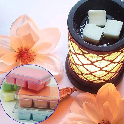 Wax Melt Molds - 100 Pack Clear Plastic Clamshells for Wickless Candles