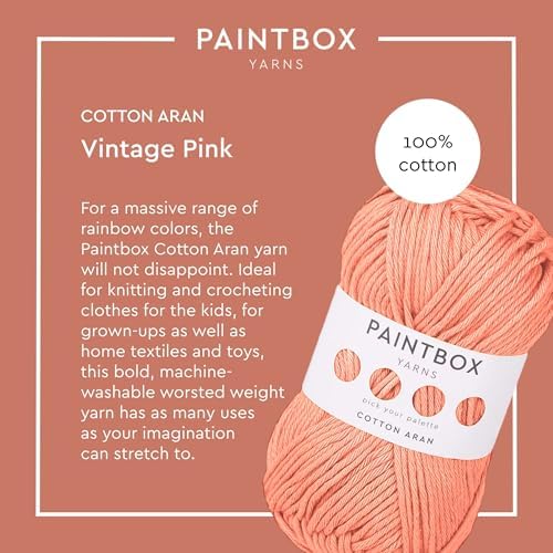Paintbox Yarns 100% Cotton Aran Yarn 1.76oz / 50g, 93yds / 85m