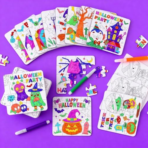 Halloween Crafts for Kids & Toddlers-DIY Art Puzzle Activities kit Game Toy