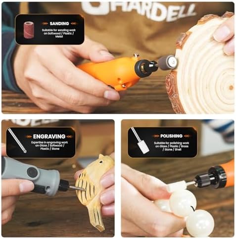 HARDELL 69pcs Rotary Tool Accessories Kit Universal 1.0 1.6 2.3mm