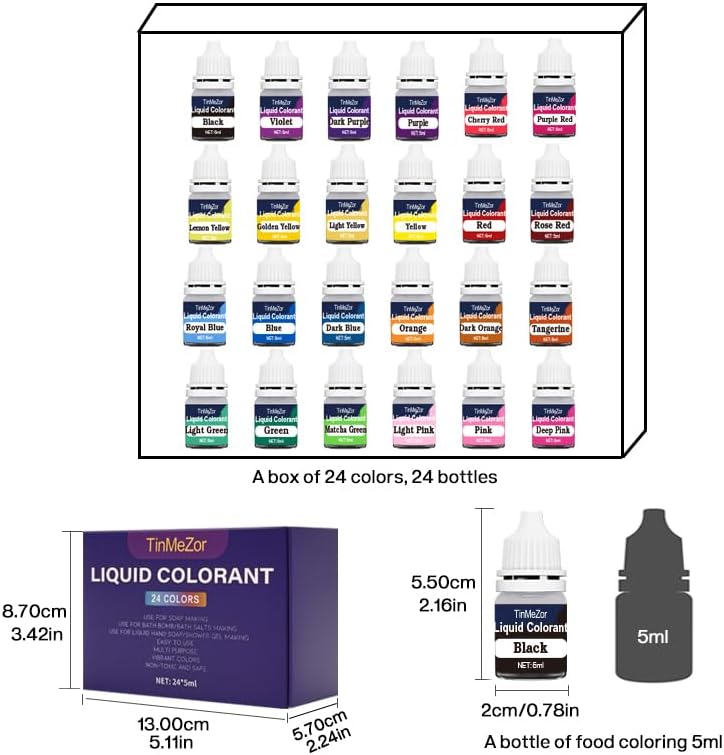 Soap Dye 24 Color,Colorant Kit Soap Colorant,Soap Making