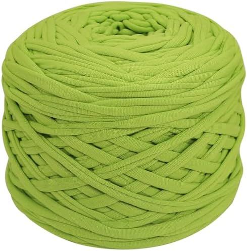 400g T-Shirt Yarn, 130 Yards Elastic Fabric Crochet DIY Green