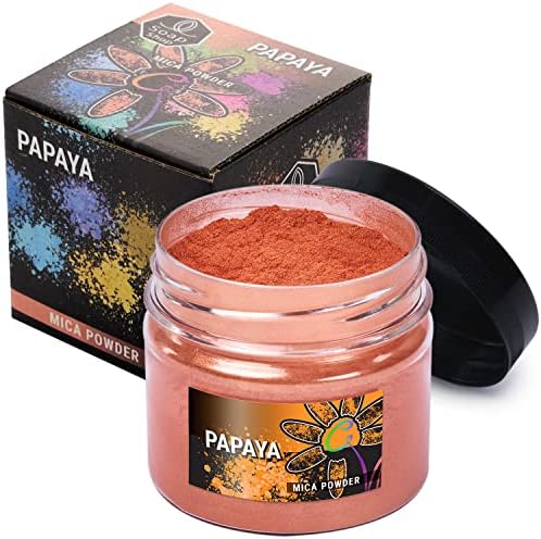 Papaya Mica Powder for Resin Coloring 2 oz - Pigment Powder for Nails
