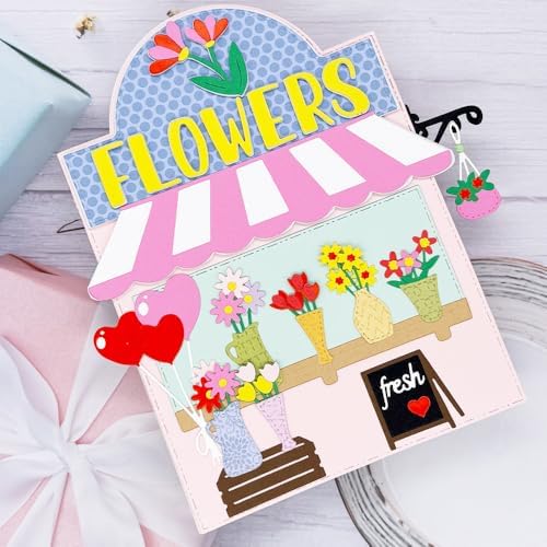 KSCRAFT 2024 November Valentine Release Metal Cutting Dies Stencils for DIY Scrapbooking Decorative Embossing DIY Paper Card (Flower Parlor Add on)
