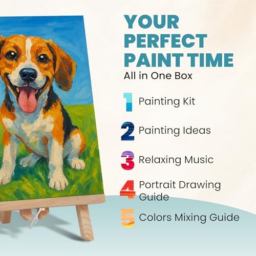 2 Painting Kits for Couples' Date Night, Sip and Paint Kit for Adults