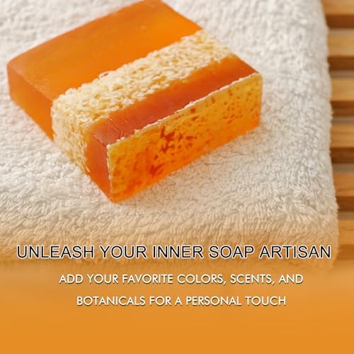 EDSRDRUS 15 Ounces Glycerin Soap Base - Scented Melt and Pour Soap Base for DIY Crafting, Easy to Cut, Vegan and Natural, Moisturizing and Gentle on Skin, Perfect for Soap Making Supplies (Honey)
