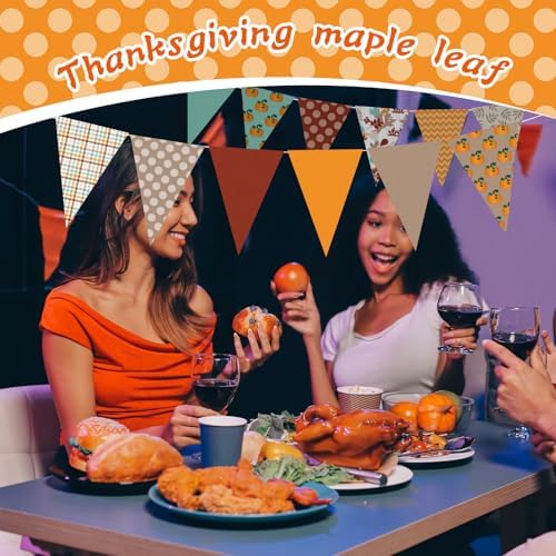 HunnmingRe 20 Pcs 10''x10'' Fall Quilting Fabric Square Autumn Pumpkin Precuts Quilted Fabric Bundle Thanksgiving Maple Polka Dot Stripes Printed Sewing Material for Patchwork DIY Craft Supplies