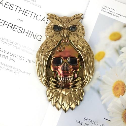 3D Owl Skull Silicone Mold for Epoxy/UV Resin Casting Halloween DIY Craft