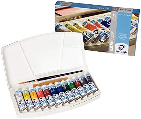 Vangogh Watercolor Paint Set, Plastic Pocketbox, 12x10ml General Selection