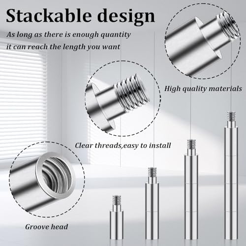 40 Pcs Scrapbook Extension Posts and Screws, Extenders for Photo Albums