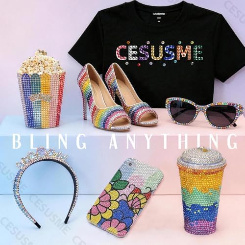 28000 Pcs Color Rhinestones Bedazzling Kit, Gold Bedazzling Rhinestones