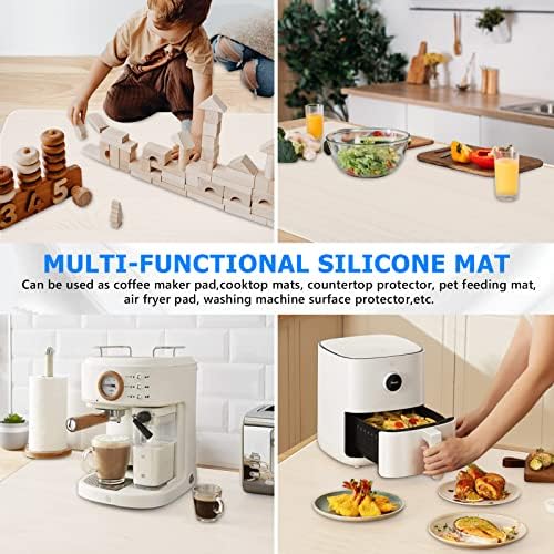 Gartful Extra Large Silicone Craft Mats, 35.4" x 23.6" Silicone Sheet, 1.8mm Thick Multipurpose Pad for Jewelry Casting Resin Mold, Nonstick Placemat, Countertop Protector, Counter Table, Translucent