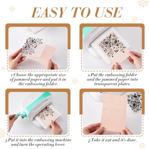 8 Pcs Geiseralie Embossing Folders for Card Making,Summer Style
