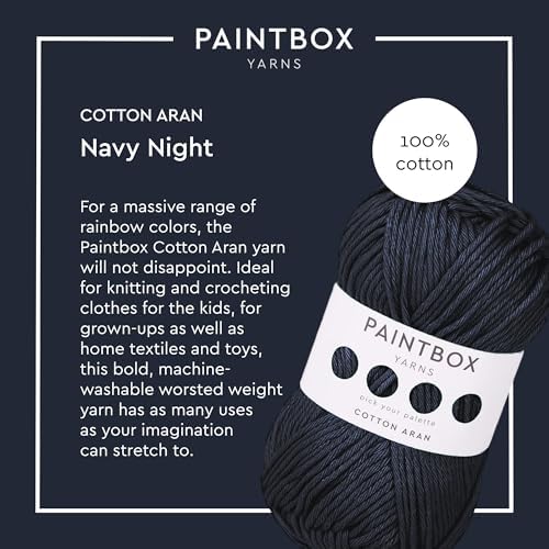 Paintbox Yarns 100% Cotton Aran Yarn 1.76oz / 50g, 93yds / 85m
