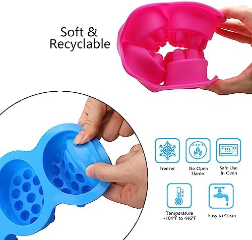 2Pcs Silicone Massage Bar Soap Molds Handmade Soap Molds for Soap Making