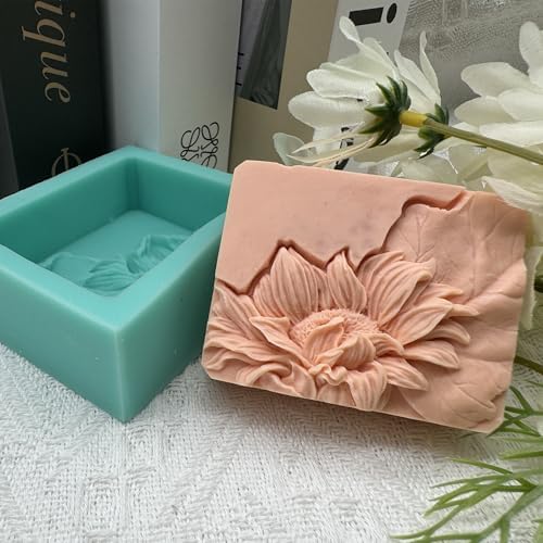 3D Sunflower Soap Mold Flower Handmade Soap Making Mold Scented Candle Wax Mold Resin Art Gypsum Crafts Moulds