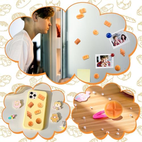9 Pcs Miniature Bread Resin Ornaments