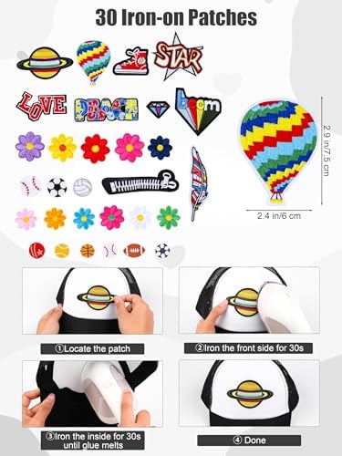 Aneco DIY Blank Trucker Hats Kit Adjustable Baseball Caps