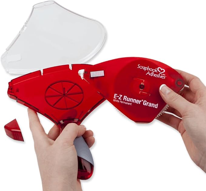 Scrapbook Adhesives by 3L 01250-6 Double-Sided E-Z Runner Grand Adhesive Dispenser, Recyclable, 150-feet, RED, 150 Foot