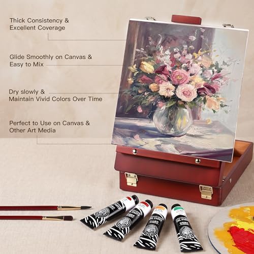 rubens Oil Paint Set 2oz 15 Colors Caroline Oil Paint for Canvas(Series A) | Professional Oil Paints with Thicker Creamy Texture, High Saturation, Large Tubes Art Supplies for Adult, Artists, Beginners