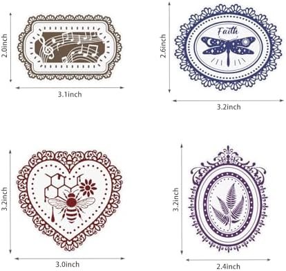Vintage Lace and Frame Sticker Book,30 Sheets PET Transparent Scrapbook Stickers with Aesthetic Designs for Scrapbooking Supplies and Junk Journal
